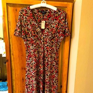 Retro dot brand new Chaps midi dress